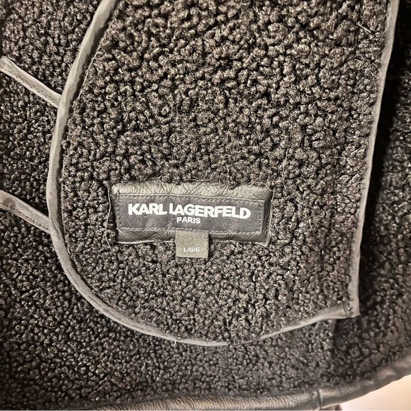 Karl Lagerfeld Men’s Faux Leather Jacket - Picture 8 of 11